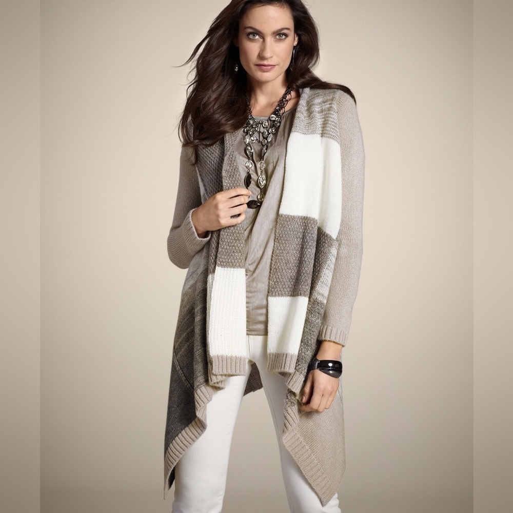Chicos Pippa Patchwork Shawl Cardigan - image 2
